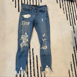 Distressed jeans